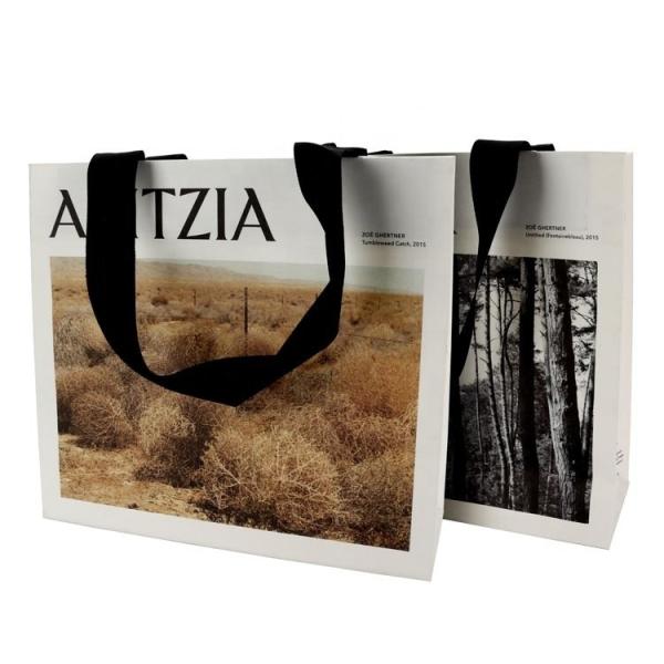 Luxury Handmade Paper Bags Custom Printed Shopping Paper Bag With Rope Handle