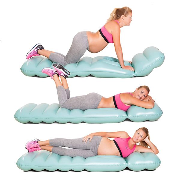Inflatable Maternity Yoga mat Pregnancy Mattress with a Hole to Lie on Your Stomach Soft Comfortable Yoga Mats Protective