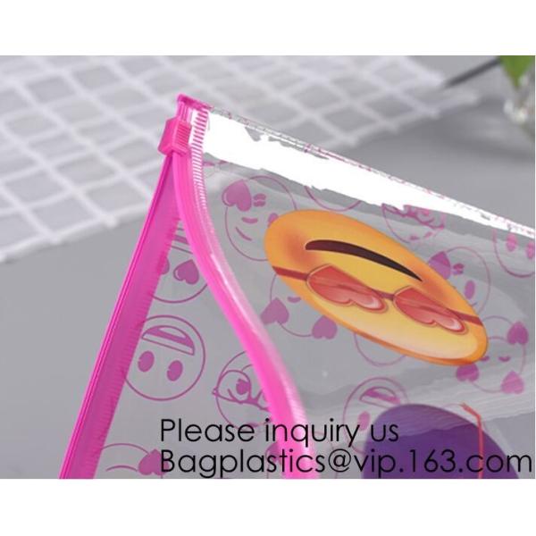 China Manufacturer Wholesale Transparent Beautiful Clear Eva Cosmetic Bag,Travel Bag With Double Zip Design, Bagease