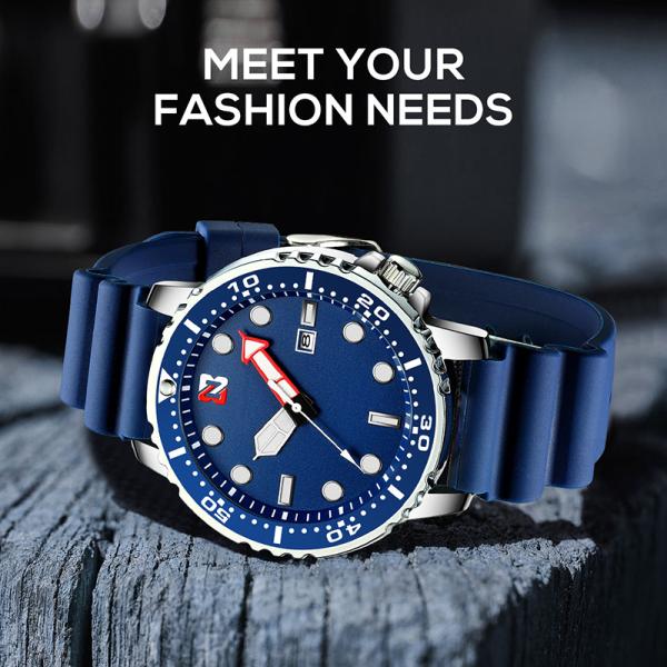 Sports Men'S Quartz Watch Green Water Ghost Fashion Casual Watch