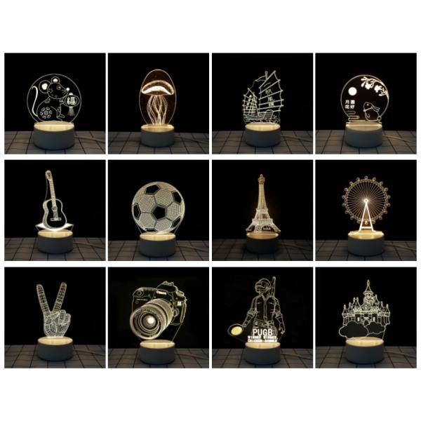 Solar Gift 3d Led Night Light On Behalf Of Warm Light Anime Night Lights Islamic Gifts