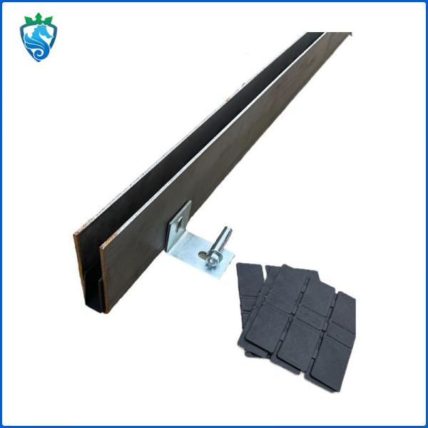 U monté extérieur rainent le profil en aluminium pour la cannelure en verre de