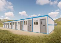 Casas de contêineres dobráveis pré-fabricadas modulares de aço leve 20FT 40FT para galpão de emergência acessível