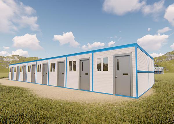 L'urgence a jeté les Chambres modulaires pliables 40FT préfabriquées abordables de conteneur de pliage de paquet plat de 20FT