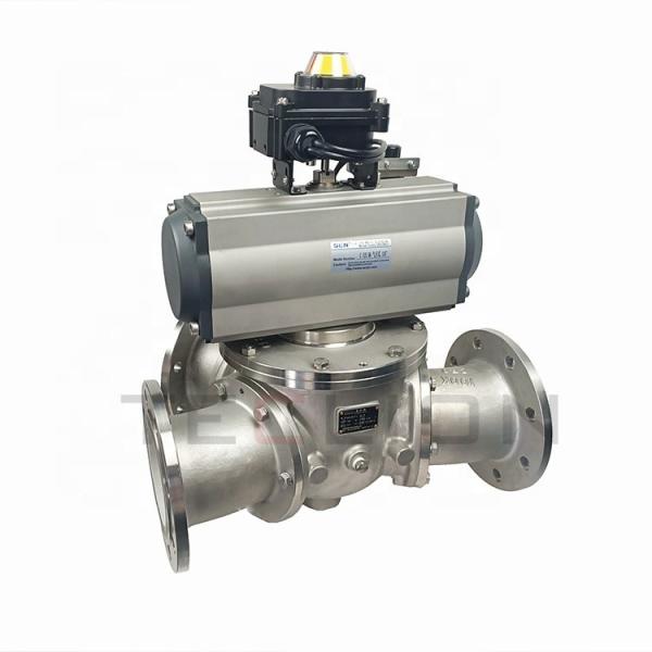 Stainless Steel Powder Gravity Pneumatic Diverter Valve 3 Way 73KG