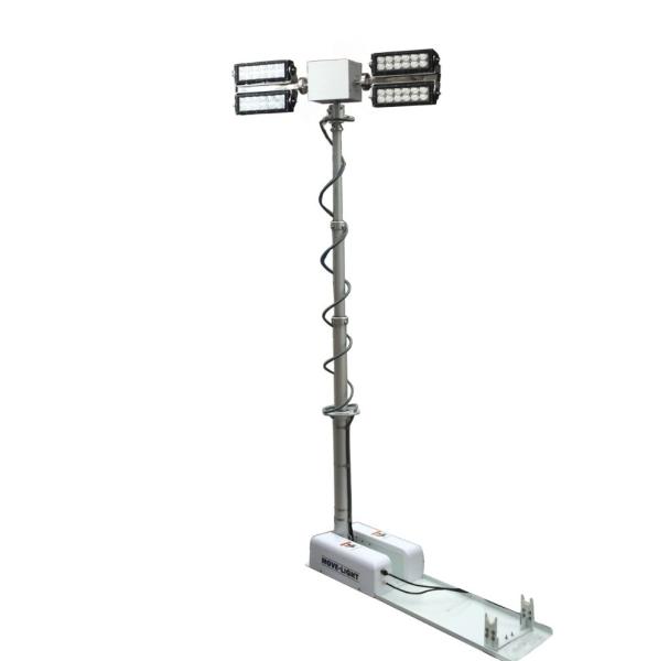 4x120W LED mounted vehicle roof mount telescopic mast night scan light tower