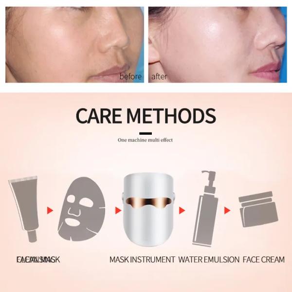 Rechargeable Flexible Foldable Infrared Mask For Skin Acne Rejuvenation