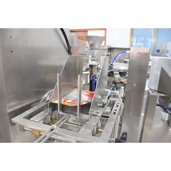 High-Speed 70 bags/min Stainless Steel Premade Pouch Packing Machine with 8-Station Structure for Zipper Pouches
