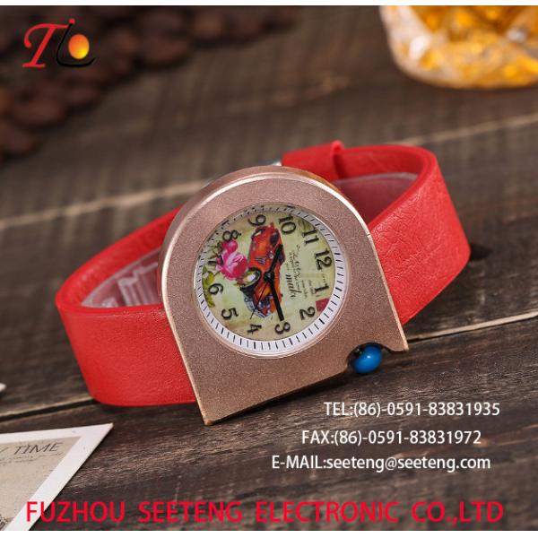 wholesale  Pu watch alloy case  quartz watch Personality watches  fashion watch pu strap cool style