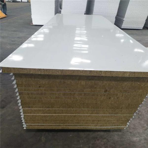 50mm rock wool wall panel mounted ironing sheet fireproof sandwich board