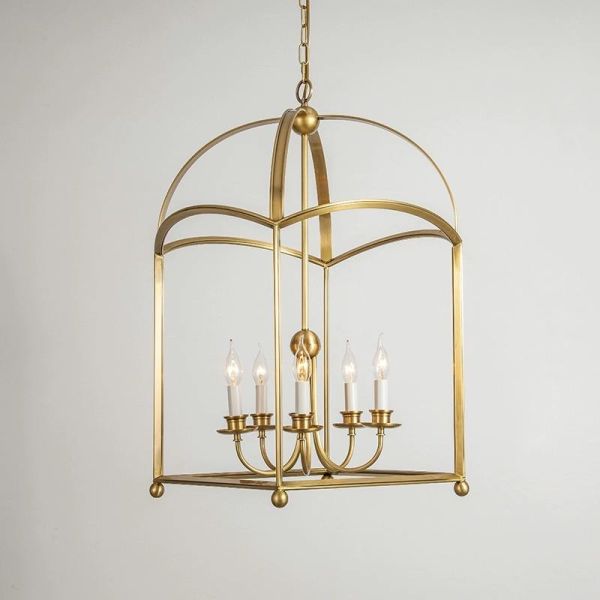 Yihao Customized Design Brass Chandelier LED Light Source with 3-Year Warranty for Luxury Hotel Lobby and Home