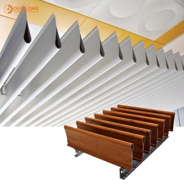 Gotejamento linear interno da água do teto do metal da tira para o teto suspendido, decoração da resistência do tempo