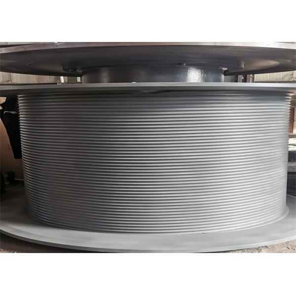Tower Alloy Steel Crane Winch Drum With Lebus Grooving Spooling Wire Rope And Steel Cable