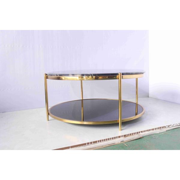 Modern Luxury Balcony Leisure Round Marble Coffee Tea Table for Small Apartment
