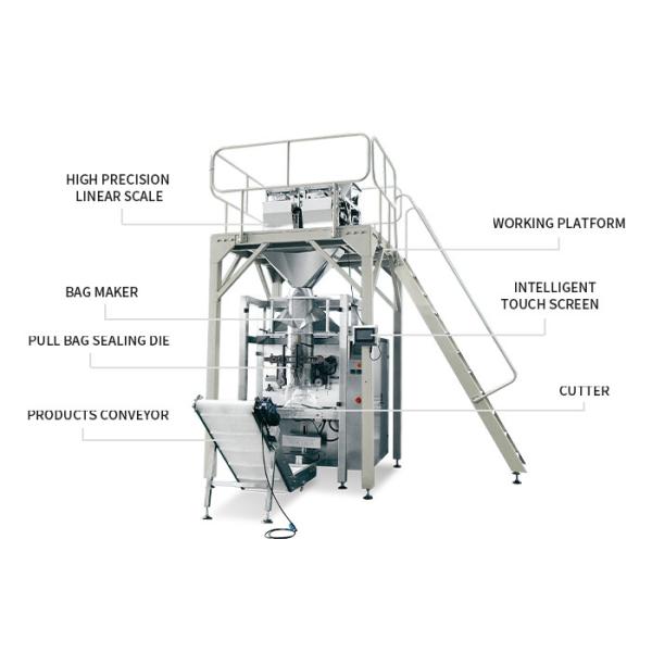 High Speed Pistachio Packing Machine 5KW 220VAC Automatic Dry Fruits Packing Machine