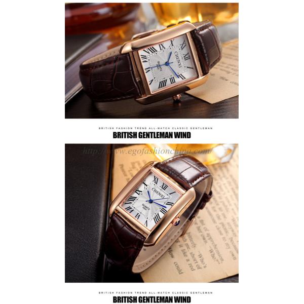 068A Square Bezel Watch Own Brand Made-in-China Stainless Steel Back Watch Quartz Watches