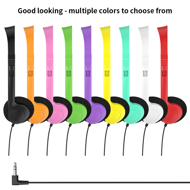 857 Lightweight wired in headphones, 3.5mm jack/C-type plug can be customized for stereo headphones, OEM/ODM customized multi-color headphones, suitable for laptops in aviation museums, school offices