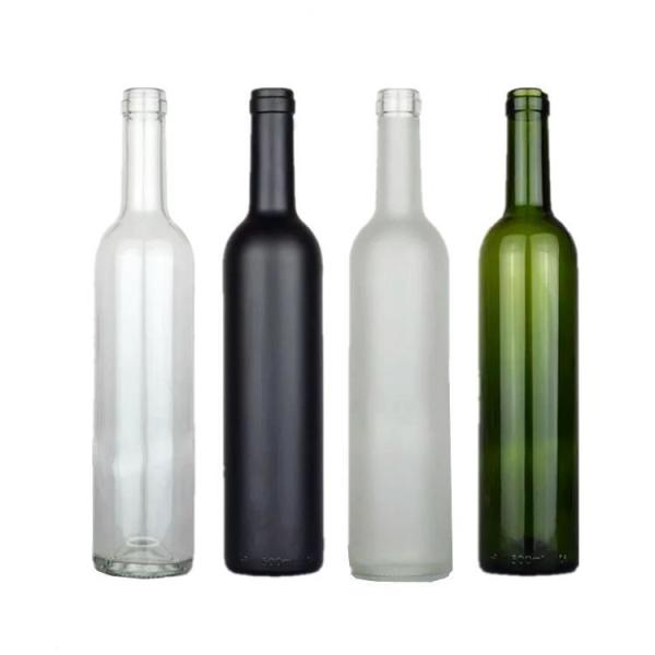 750ml Empty Round Amber Green Clear Champagne Sparkling Wine Glass Bottles with Cork Lid