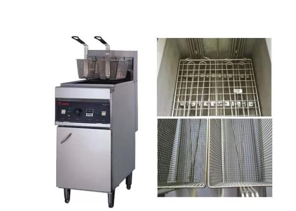2 Basket 28L 400mm Stainless Steel Cooking Equipment
