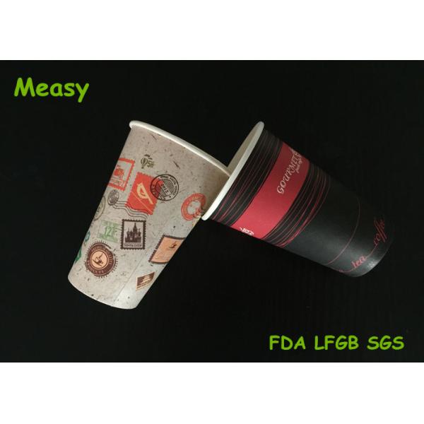 10oz Professional Hot Paper Cups with Single Wall , Customized Printing