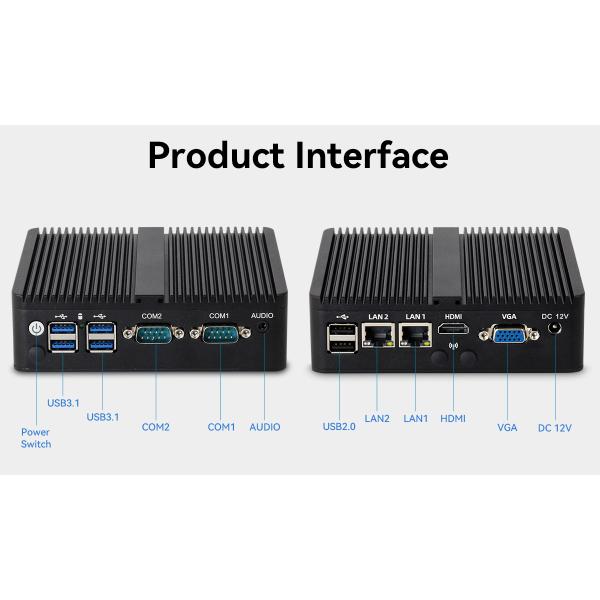 Intel Celeron N5095 PC industrial con doble Ethernet doble COM DDR4 16 GB de RAM
