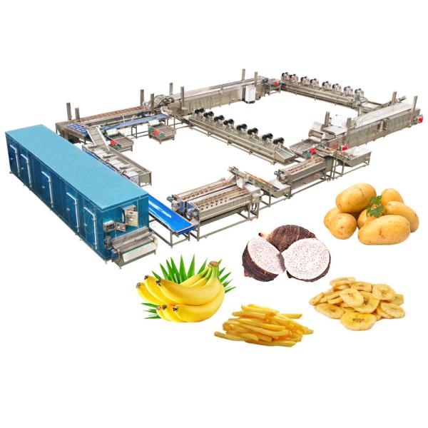 Máquina para fazer batatas fritas de 1 kg Máquina para cortar batatas 4000 X1100 X 2200 mm