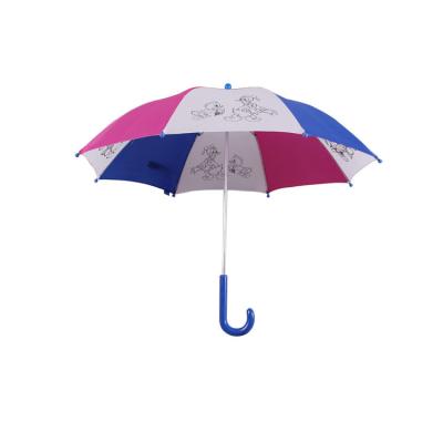 Funny Mini Straight Kids Little Girl See Through Umbrella Portable Outdoor Safty Print