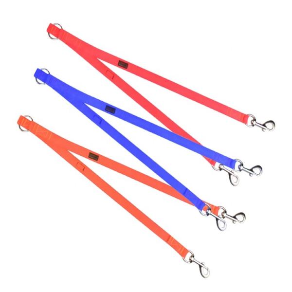 Two Nylon Dog Leash Adjustable Length Dog Lead No-Tangle Two Hooks Dog leash