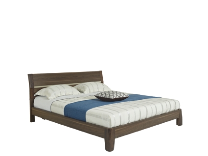 fashion wooden Bed and night stands, double bed and nightstands in bedroom
