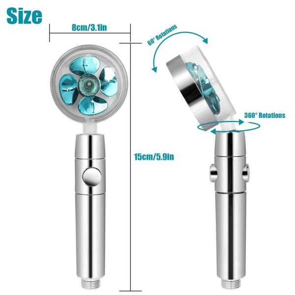 Solid Brass 59 Material Brass Finish High Pressure Massage Shower Head With Filter