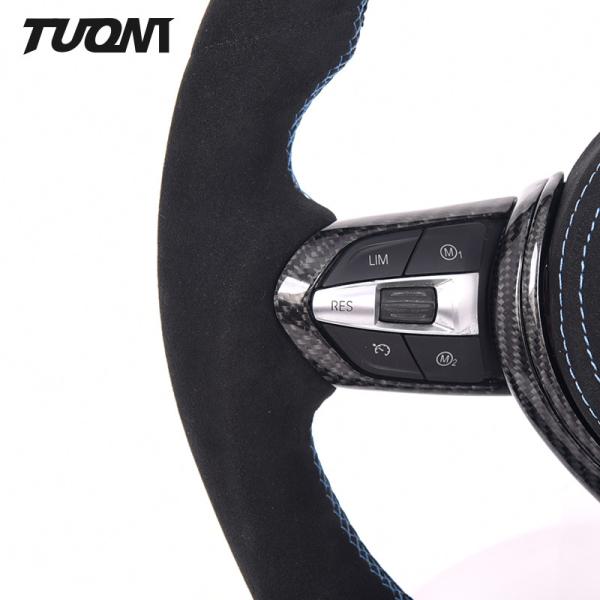 Racing Sports Matte Bmw Carbon Fiber Steering Wheel LED Full Alcantara ODM