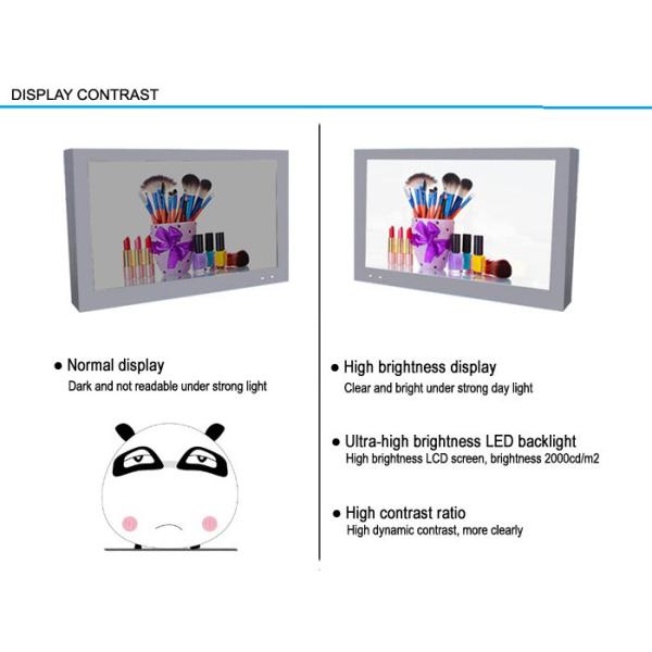 Vertical Lcd Display Outdoor Information Kiosk , High Brightness Freestanding Digital Poster