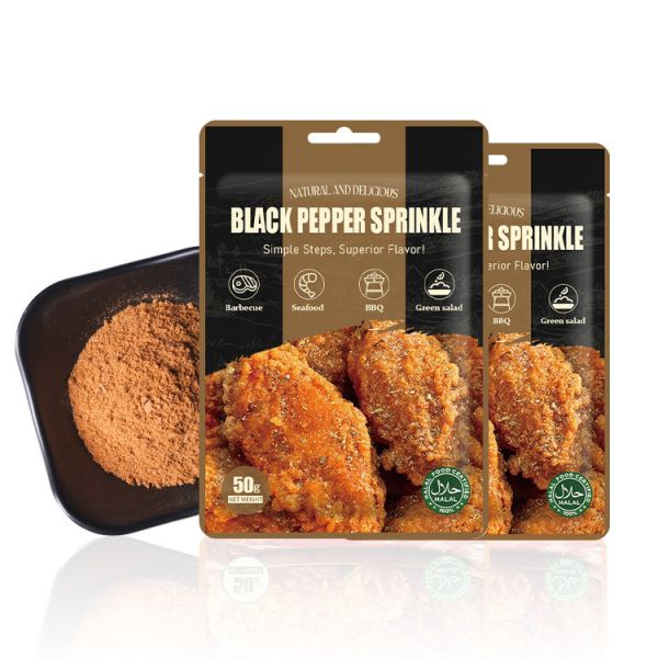 McSino Chinese Factory Blended Dried Black Pepper Marinade Seasoning Powder BBQ Flavored HACCP Certified 1kg/bag for Fried