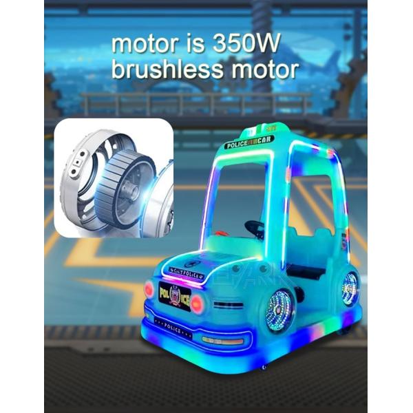24V 350W 911 Police Bumper Car Coin Operated PP Material sturdy