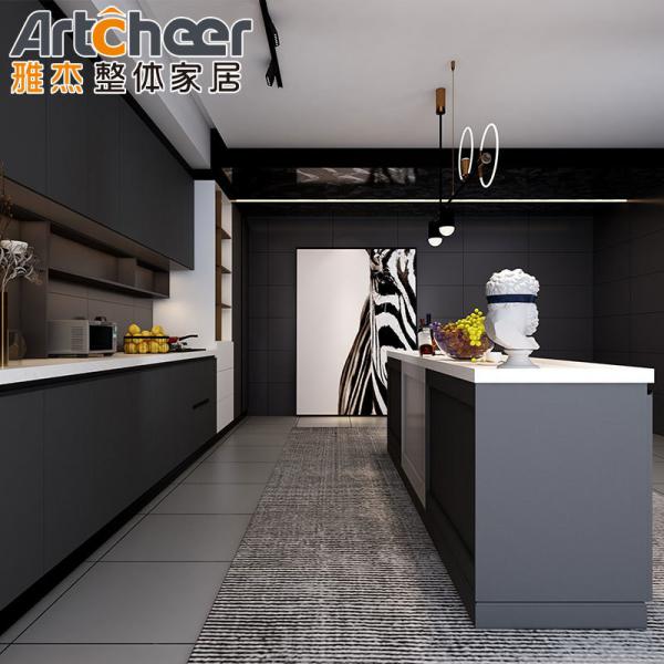 Modern Acrylic Kitchen Cabinet With Island Cabinet For South Africa Villa Open Style