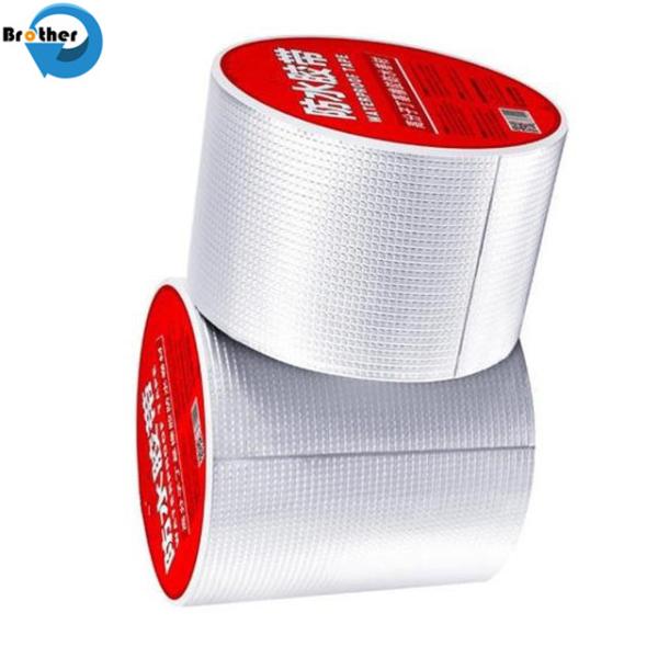 Waterproof Aluminum Foil Butyl Tape Single Side Sticky Rubber Tape for Leaking Repair Gap Sealing