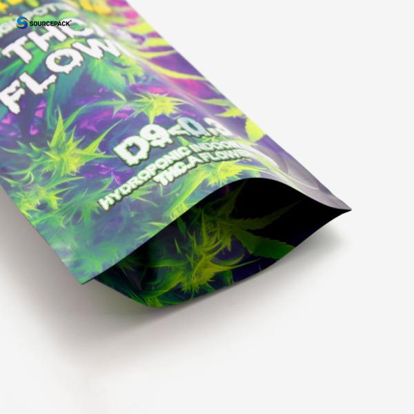 Pantone Custom marijuana packaging bag With Strong Management And Certified Child Resistant Design