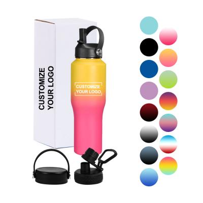 Upgrade Your Camping Gear with this 32oz Stainless Steel Water Bottle and Spout Lid