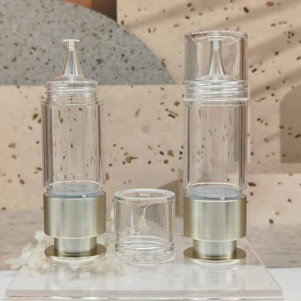 15ml Cosmetic Airless Bottle Liquid Foundation Essence Bottle With Filler Part Tab