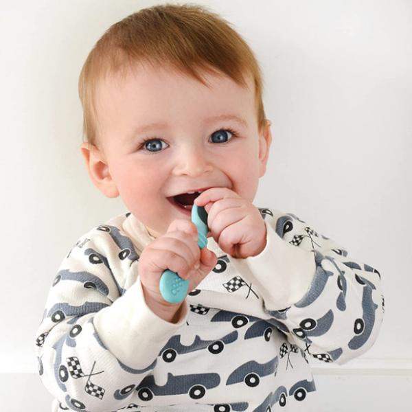 Silicone Rainbow Chew Spoon for Babies and Toddlers Dishwasher and Freezer Safe