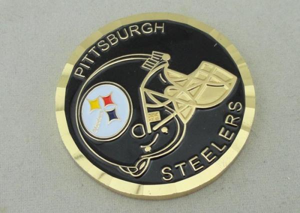 Brass Stamped Personalized Coins With Gold Plating For Awards / Holiday