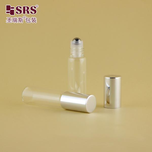 100% No Leakage Glass Roller Ball Bottle Clear 5ML For Essential Oil Perfume