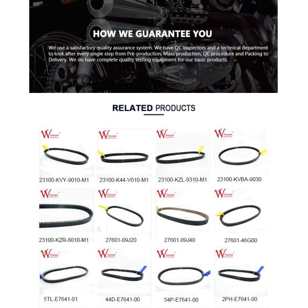 Конвейер Мотоциклетные трансмиссионные части K3082510 Трансмиссионный часовой пояс ISO9001 Перечисленный