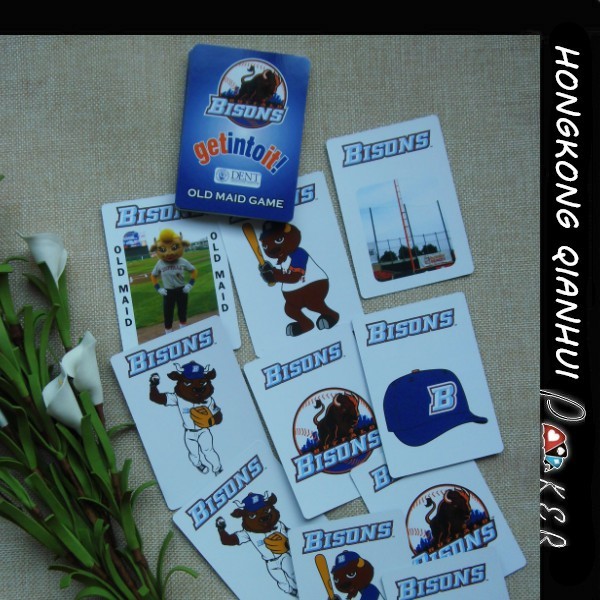 PERSONISED POKER CARD BISONS OLD MAID GAME CARD FOR USA MARKET
