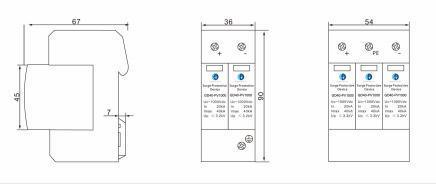 20ка-40ка защитное устройство SPD 2p3p4p для модуля 12V 110V 220V 1000V постоянного тока солнечной энергии на открытом воздухе