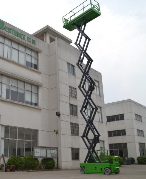Electrical Self Propelled Scissor Lift 12m Elevated Work Platform MEWP For Warehouse
