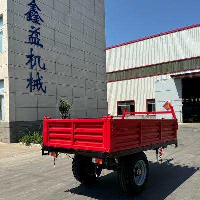 Thickened Steel Plate Farm Hydraulic Dump Trailers 3T Red Two Wheel 610Kg