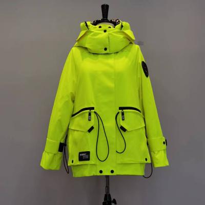 FODARLLOY 2022 new winter plus size warm women's coat long hooded cotton-padded clothes women shiny fashion yellow