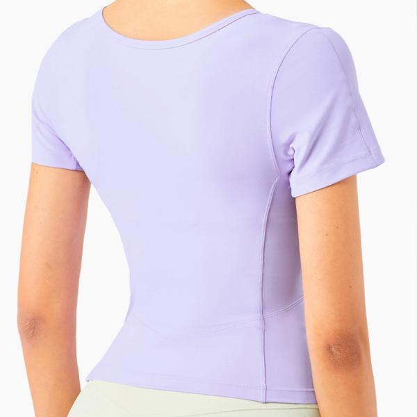 Светлое Nuls сексуальное v - женщин йоги футболки шеи верхние части короткого рукава идущих атлетические