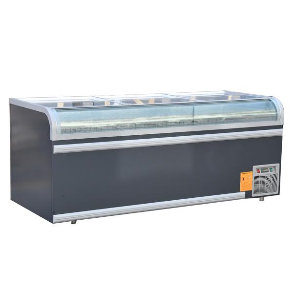 R290 Refrigeración estática Enfriadores de isla profunda de baja temperatura con configuración de espalda a espalda